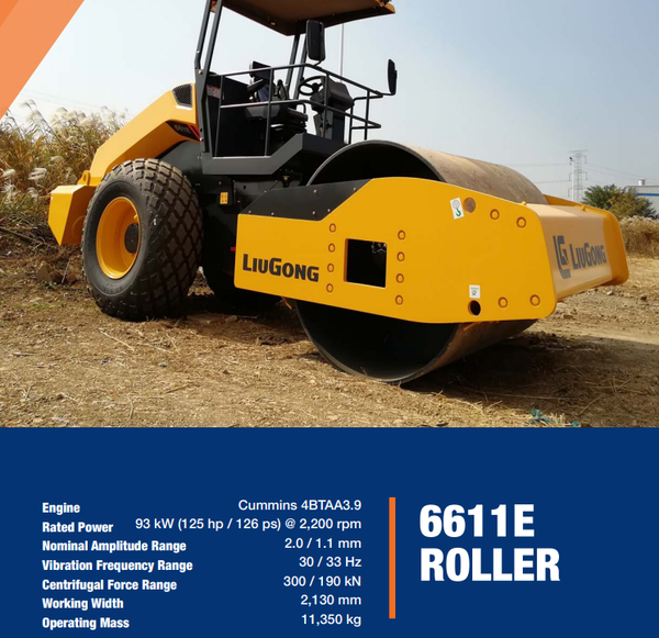 LiuGong 6611E Vibratory Roller (Year-End Sale)