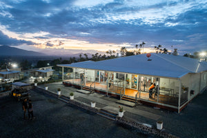 Night view of HBS staff quarters