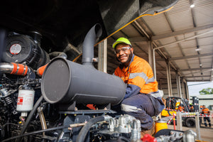 HBS staff member servicing equipment